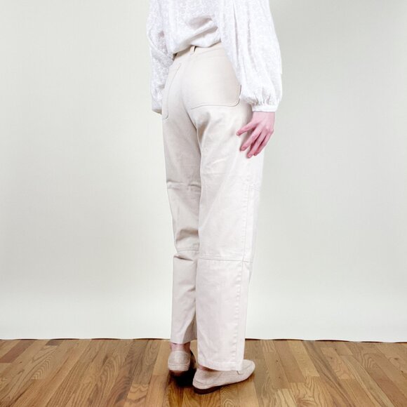 Vintage 90s Y2K Cargo Utility Pants Straight Leg High Rise Fit Chore Trousers - Picture 4 of 9